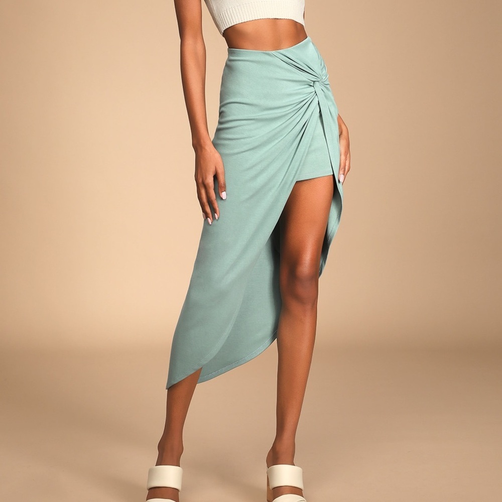 Lulu's Teal Midi Skirt